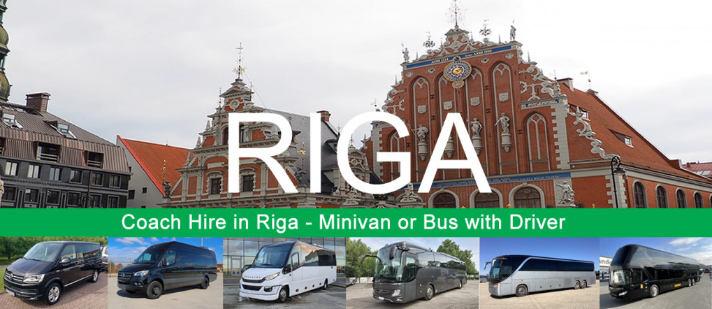 Bus hire and minivan rental with driver in Riga