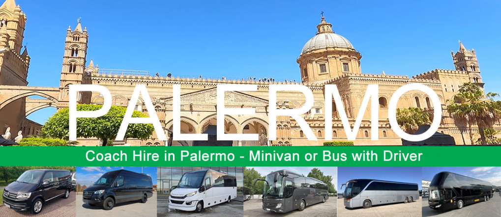 Bus hire and minivan rental with driver in Palermo