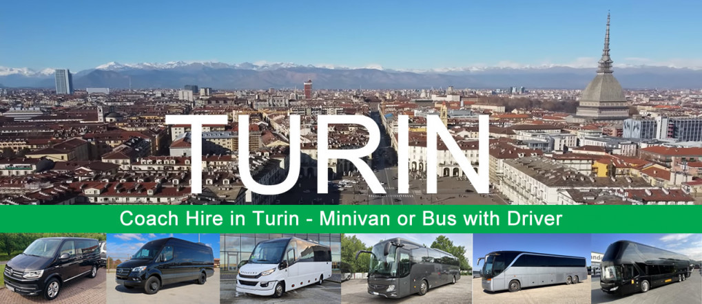Bus hire and minivan rental with driver in Turin
