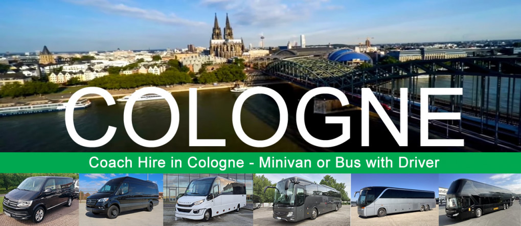 Bus hire and minivan rental with driver in Cologne