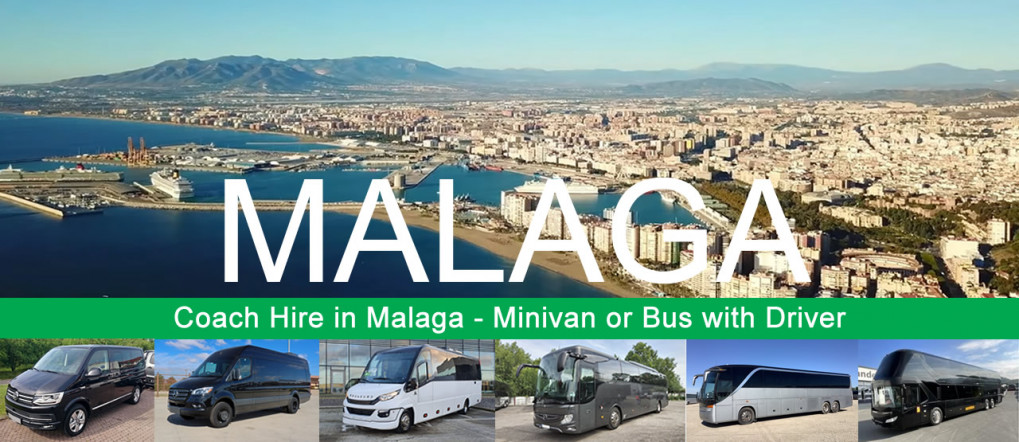 Bus hire and minivan rental with driver in Malaga