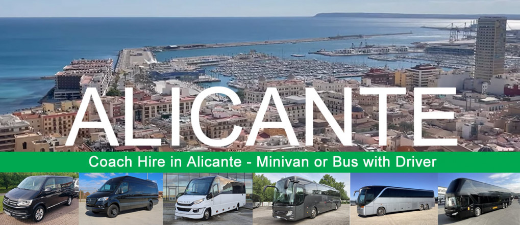 Bus hire and minivan rental with driver in Alicante