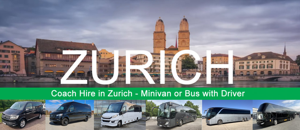 Bus hire and minivan rental with driver in Zurich