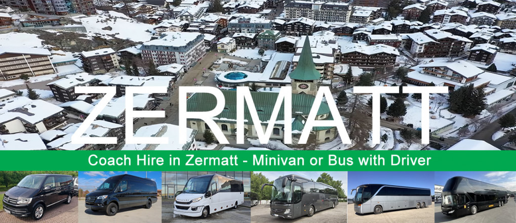Bus hire and minivan rental with driver in Zermatt